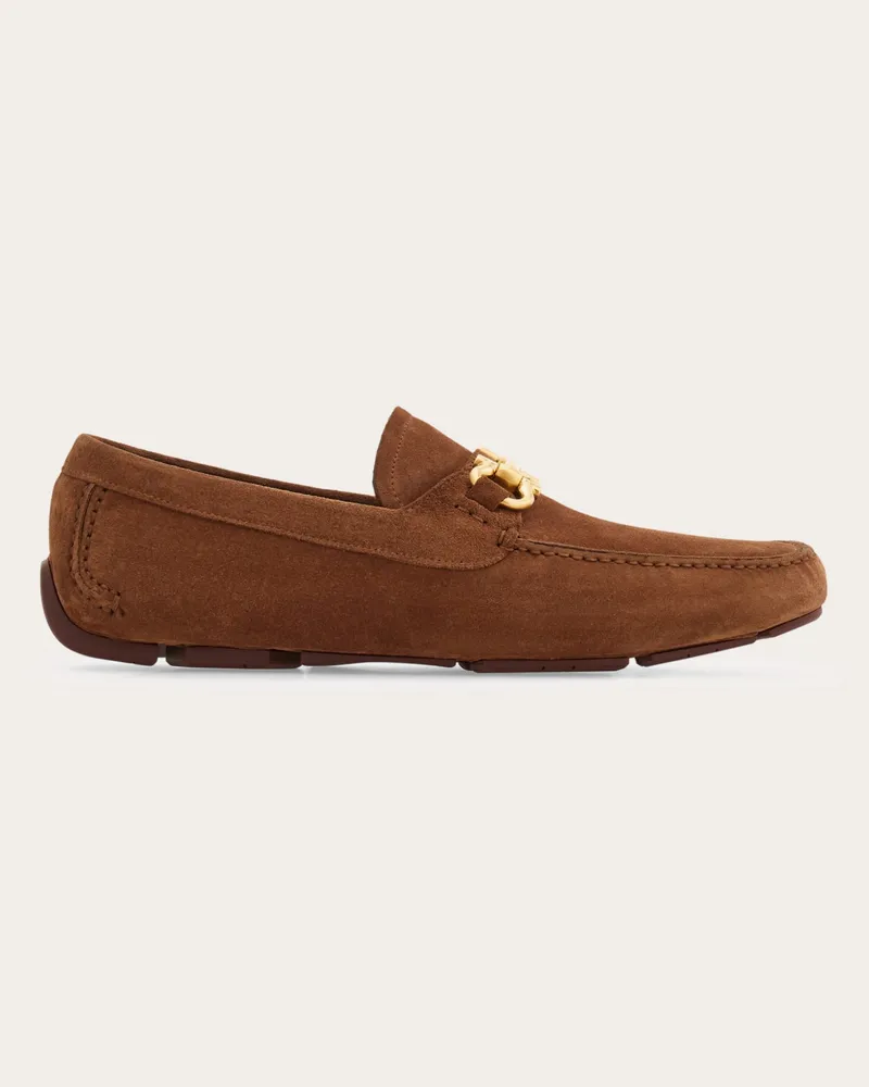 Ferragamo Herren Driver-Mokassin mit Gancini-Ornament Braun Größe Braun