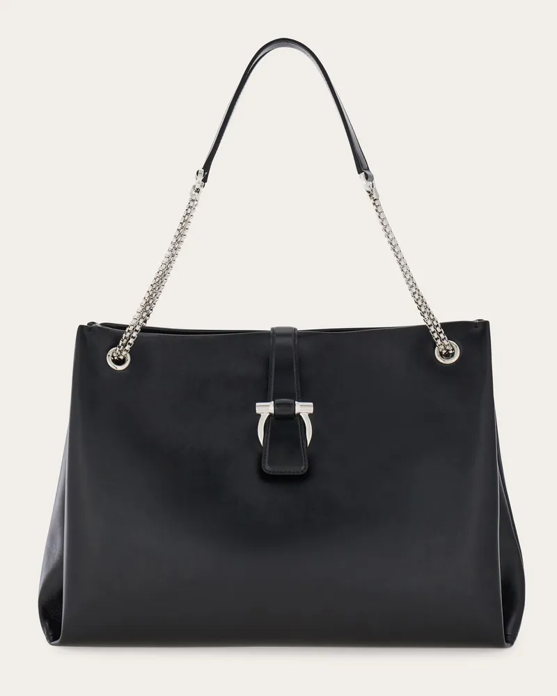 Ferragamo Damen Totebag (L) Schwarz Schwarz
