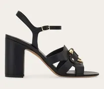 Damen Sandale mit Gancini-Ornament Schwarz Größe