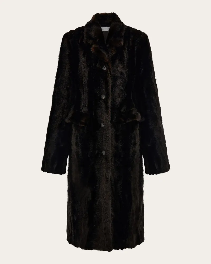 Ferragamo Damen Einreihiger Mantel Braun Braun