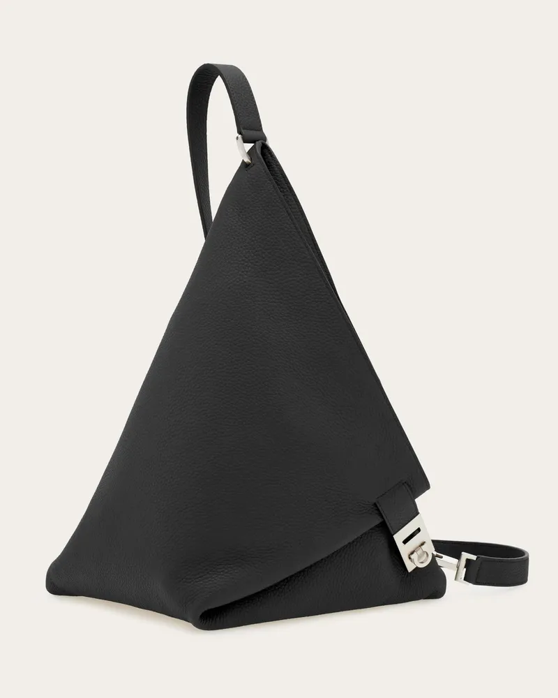 Ferragamo Herren Einseitige Schultertasche (M) Schwarz Schwarz