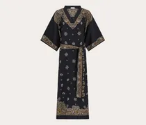 Damen Kaftan mit Arabesque-Print Schwarz
