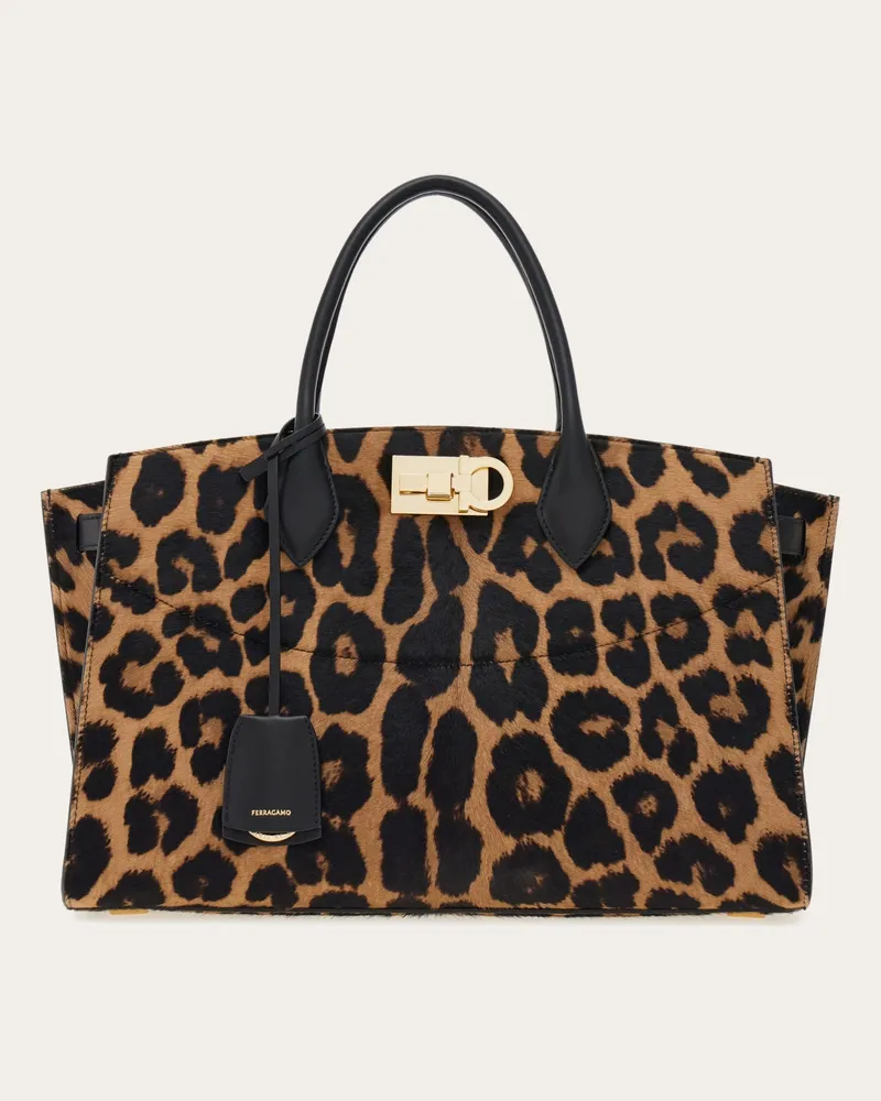 Ferragamo Damen New Ferragamo Studio soft bag (L) Braun Braun