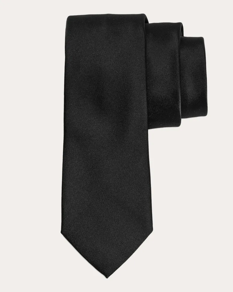 Ferragamo Herren Krawatte aus Seide Schwarz Schwarz