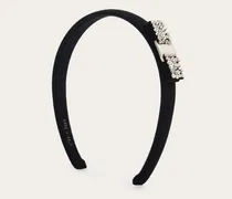 Damen Haarband mit Vara-Schleife und Kristallen Schwarz