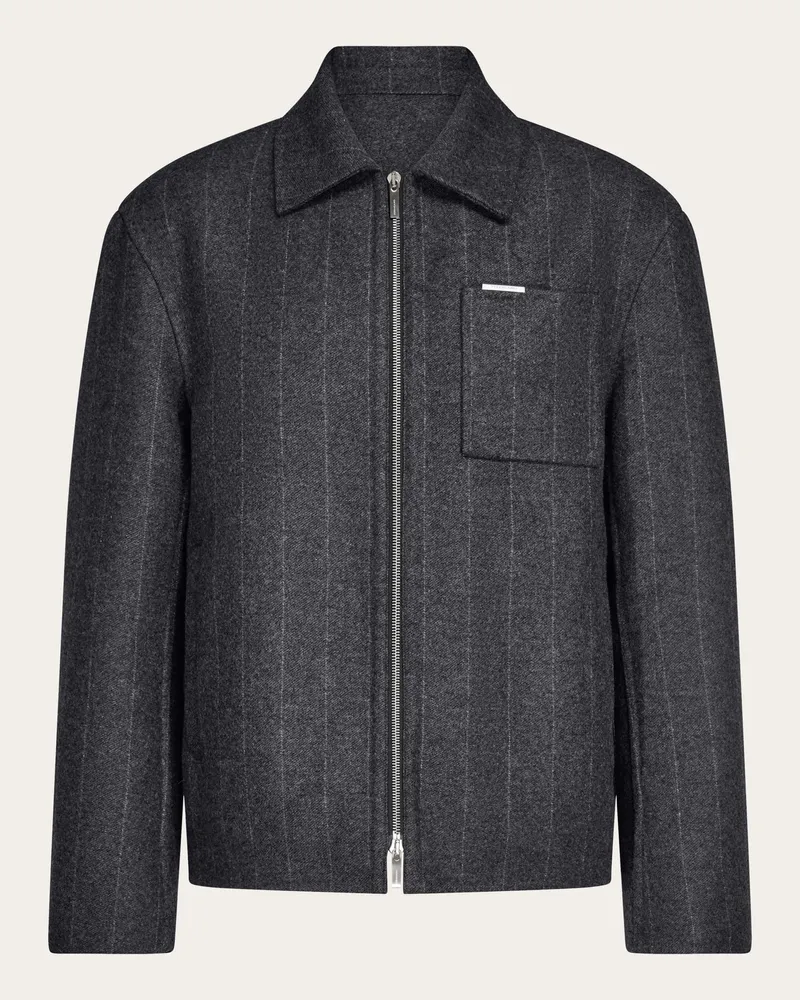 Ferragamo Herren Blouson aus Kaschmirmischung Grau Grau