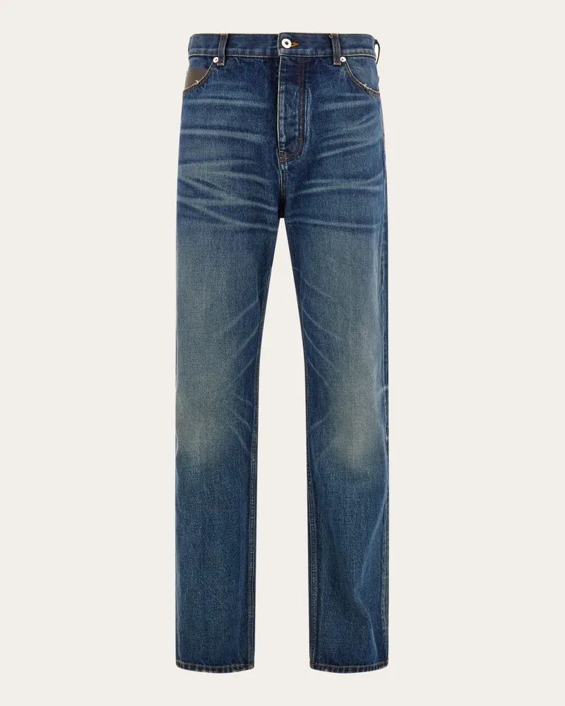Ferragamo Herren Gewaschene 5-Pocket-Jeans Blau Blau