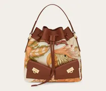 Damen Multipocket-Beuteltasche Mehrfarbig