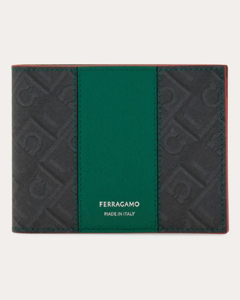Ferragamo Herren Brieftasche Ferragamo Monogram - Citymatch Capsule Grün Grün