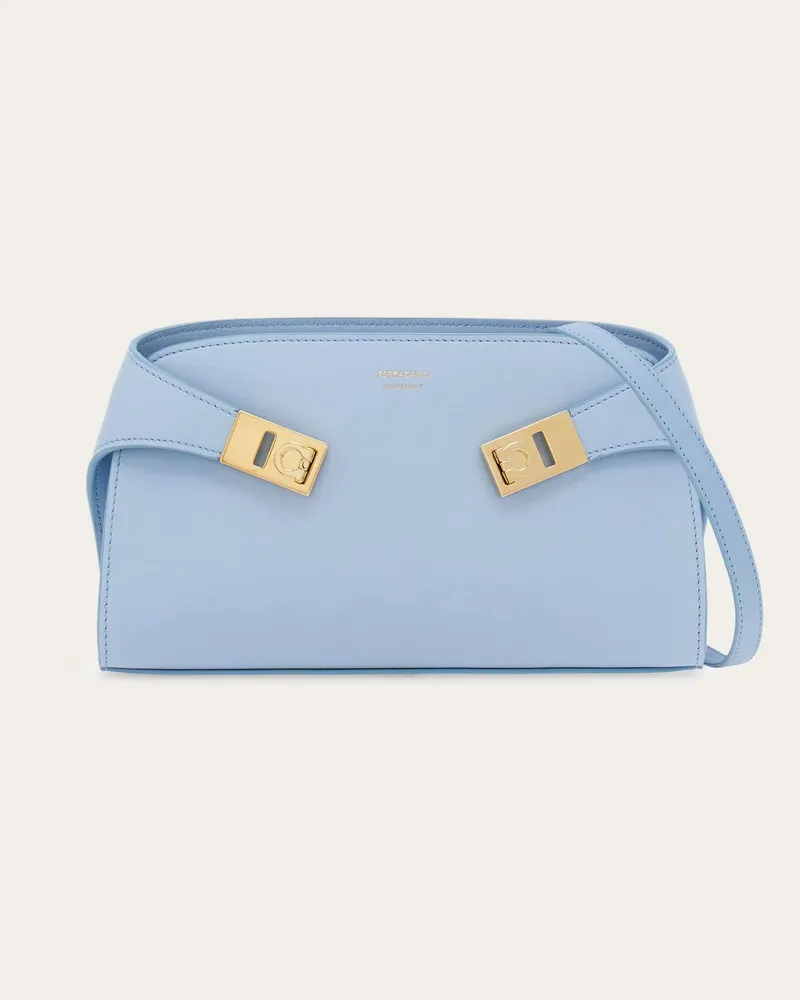 Ferragamo Damen Hug Mini Umhängetasche Blau Blau