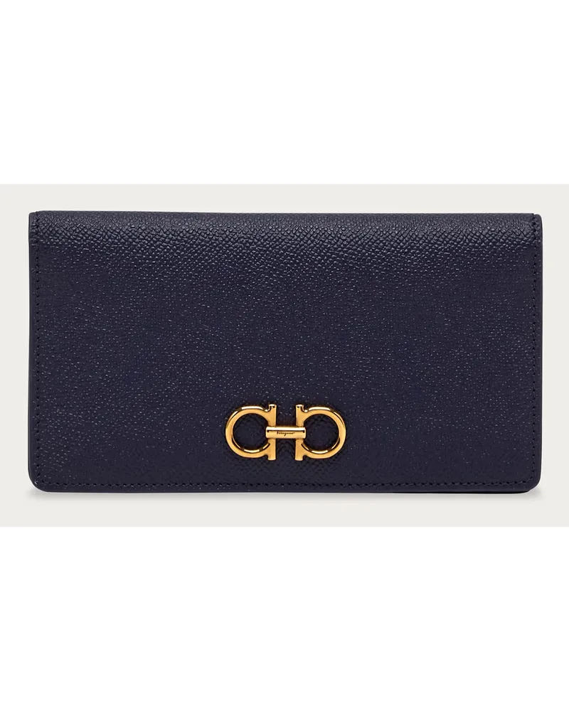Ferragamo Damen Gancini Brieftasche Blau Blau
