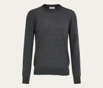 Herren Rundhalspullover Grau