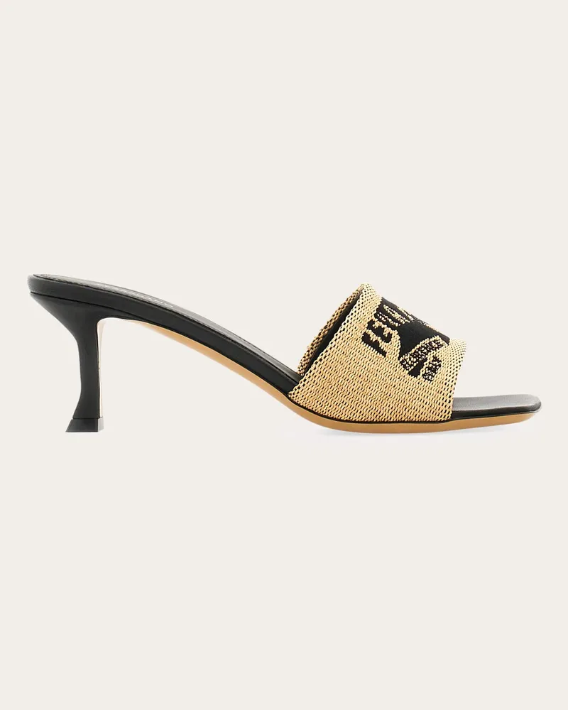 Ferragamo Damen Slide aus Jacquard mit Logo Orange Größe Orange