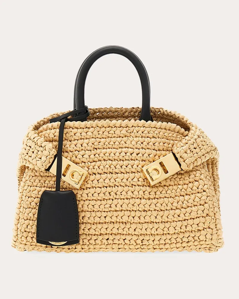 Ferragamo Damen Hug Handtasche (XS) Beige Beige