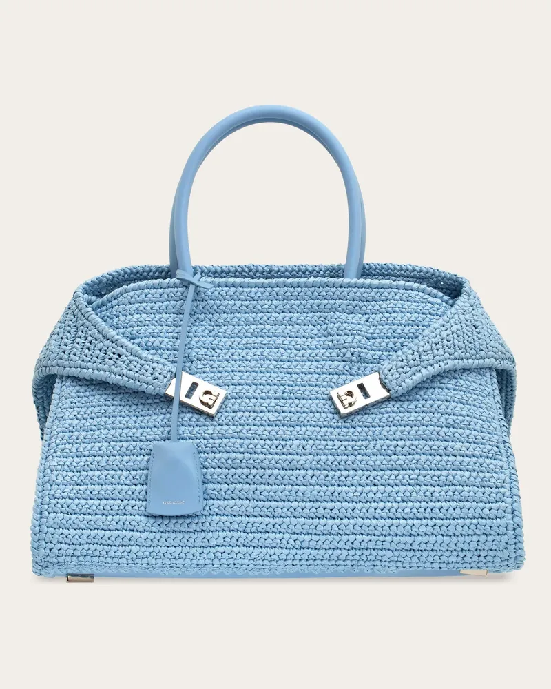 Ferragamo Damen Hug Handtasche (L) Blau Blau