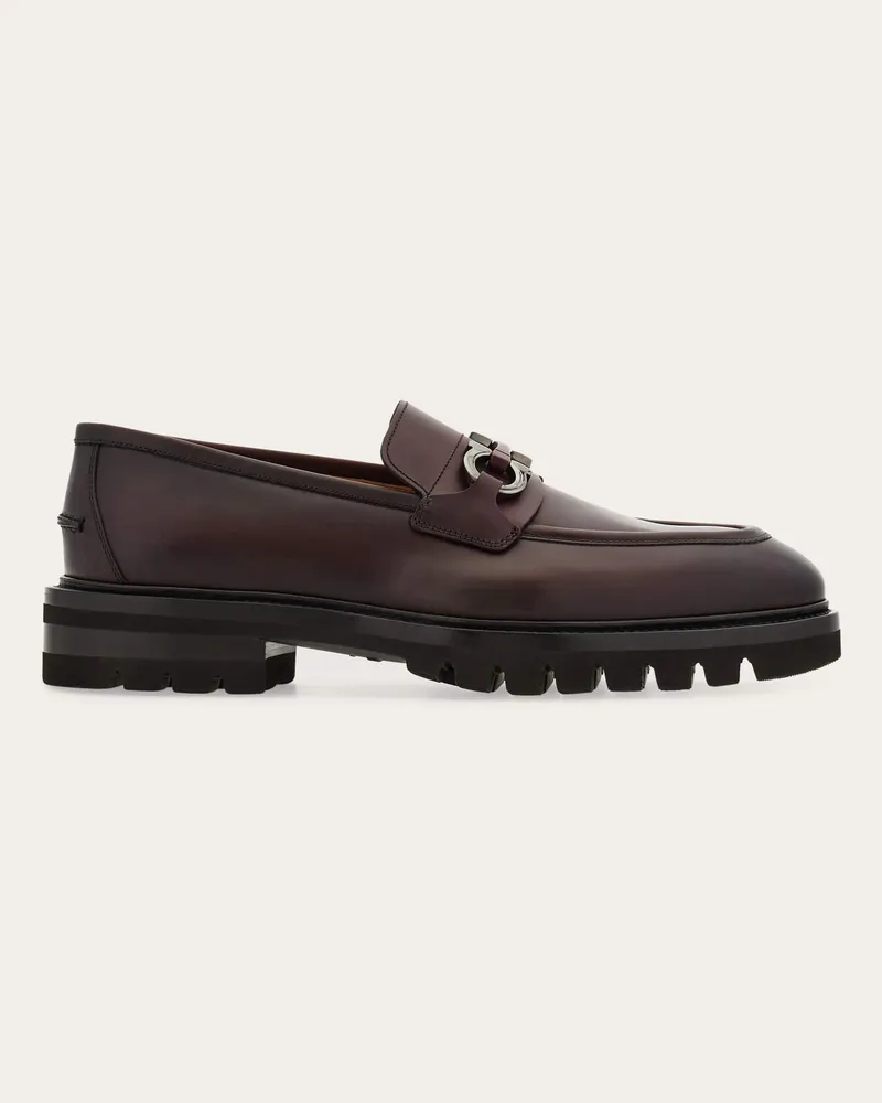 Ferragamo Herren Loafer mit Gancini-Ornament Rot Größe Rot