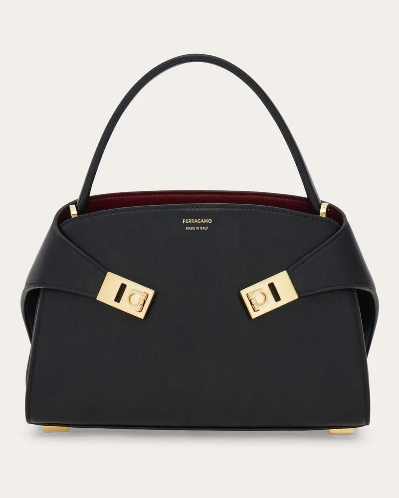 Ferragamo Damen Hug Soft Handtasche (XS) Schwarz Schwarz
