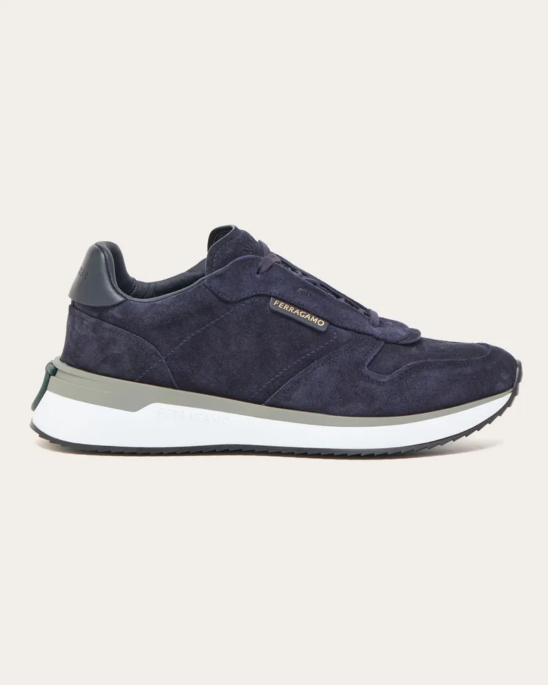 Ferragamo Herren Low-Top-Sneaker Blau Größe Blau