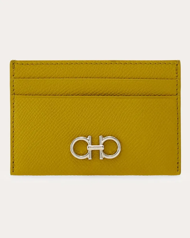 Ferragamo Damen Gancini Kreditkartenetui Grün Grün