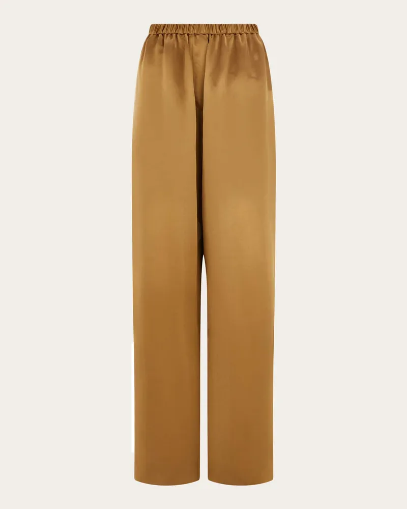 Ferragamo Damen Weite Hose Beige Beige