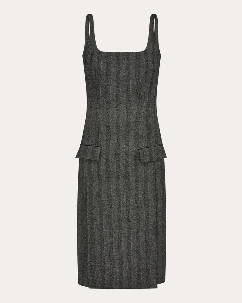 Ferragamo Damen Ärmelloses Kleid Schwarz Schwarz