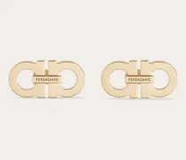 Damen Doppel-Gancini Ohrringe Gold