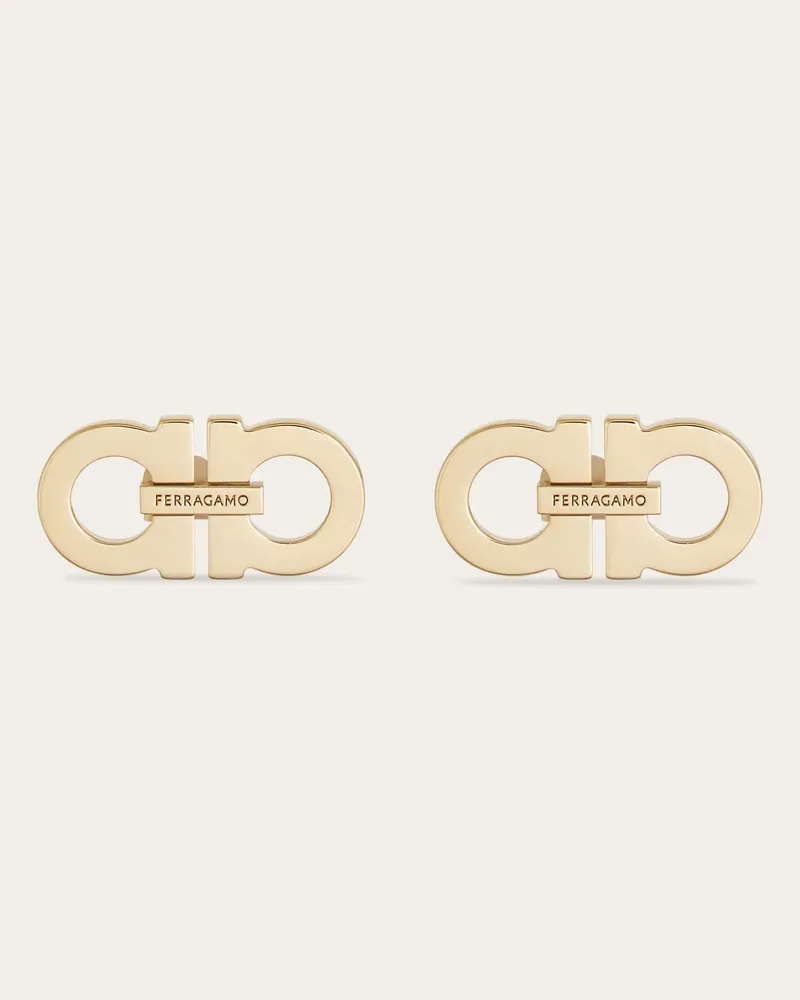 Ferragamo Damen Doppel-Gancini Ohrringe Gold Gold