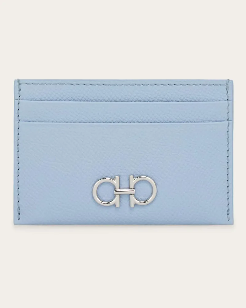 Ferragamo Damen Gancini Kreditkartenetui Blau Blau