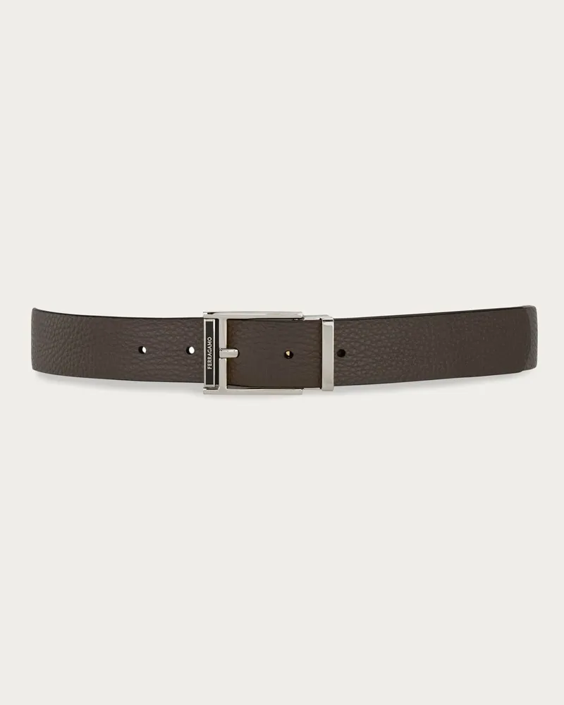 Ferragamo Herren Verstellbarer Wendegürtel Grau Grau