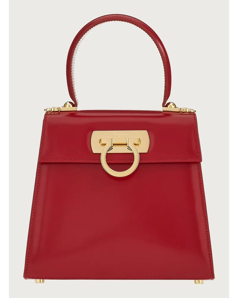 Ferragamo Damen Iconic Top Handle (S) Rot Rot