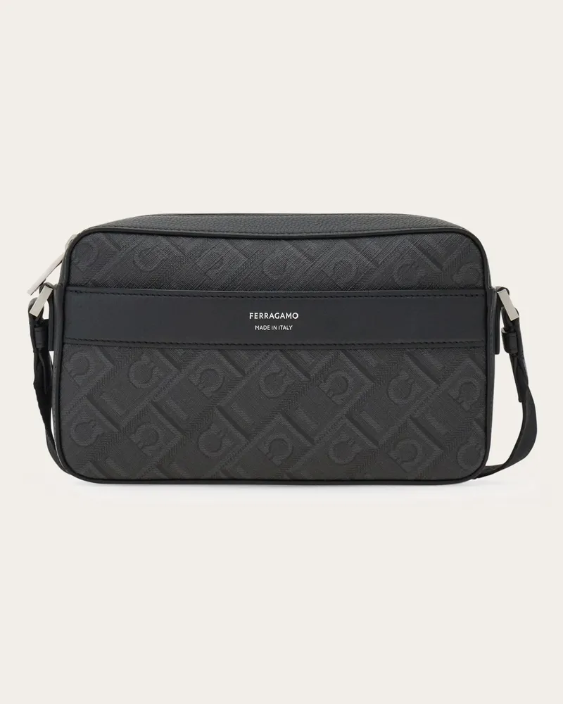 Ferragamo Herren Ferragamo Monogram Umhängetasche Schwarz Schwarz