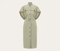 Damen Hemdkleid in Popeline Grün