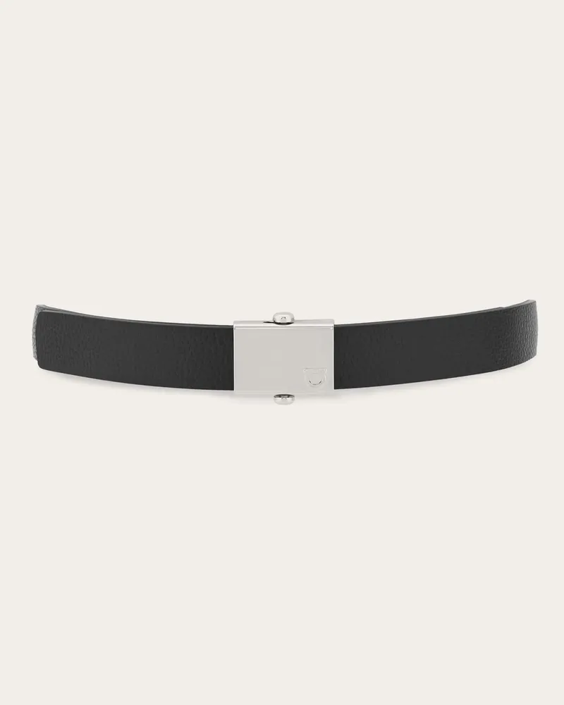 Ferragamo Herren Verstellbarer Wendegürtel Schwarz Schwarz