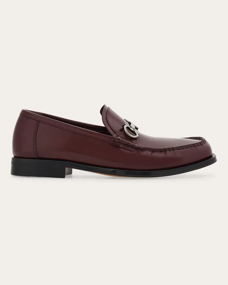 Ferragamo Herren Loafer mit Gancini-Trense Rot Größe Rot
