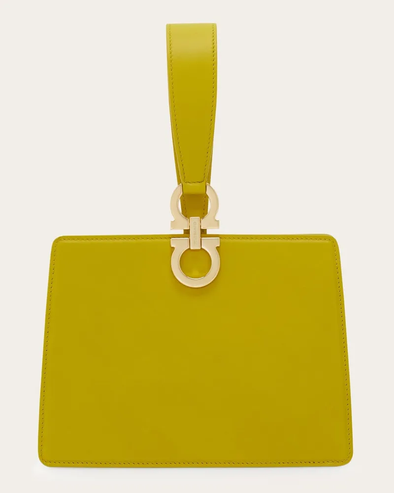 Ferragamo Damen Mini-Clutch Gelb Gelb
