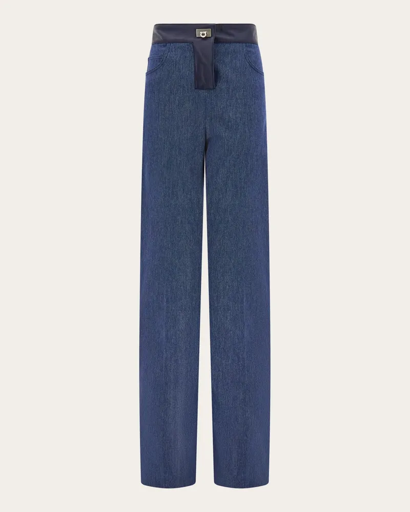Ferragamo Damen 5-Pocket-Hose Blau Blau