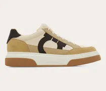 Herren Low-Top-Sneaker mit Gancini-Ornament Beige Größe