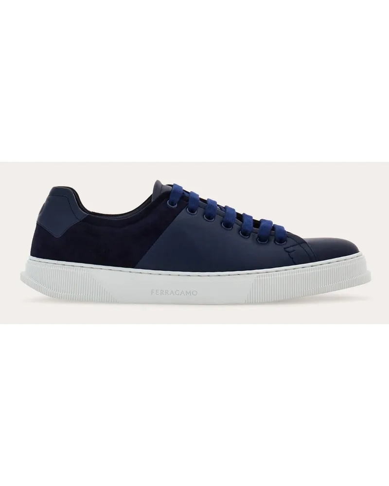 Ferragamo Herren Low-Top-Sneaker Blau Größe Blau