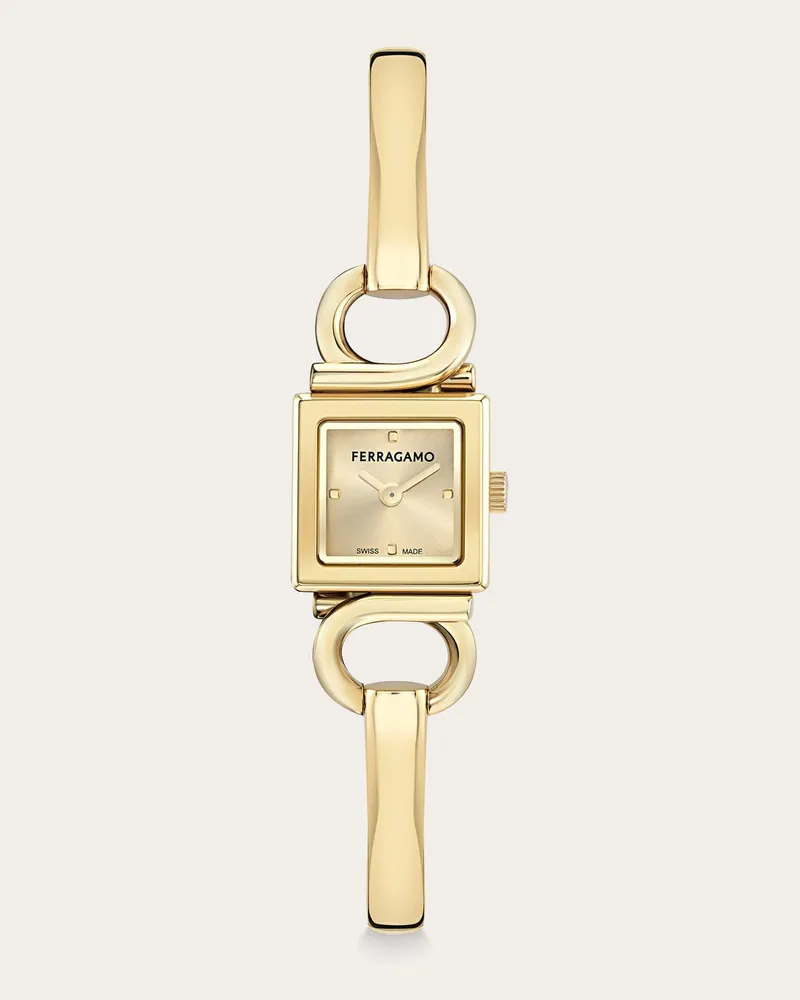 Ferragamo Damen Gancini Bangle Uhr Gelb Gelb