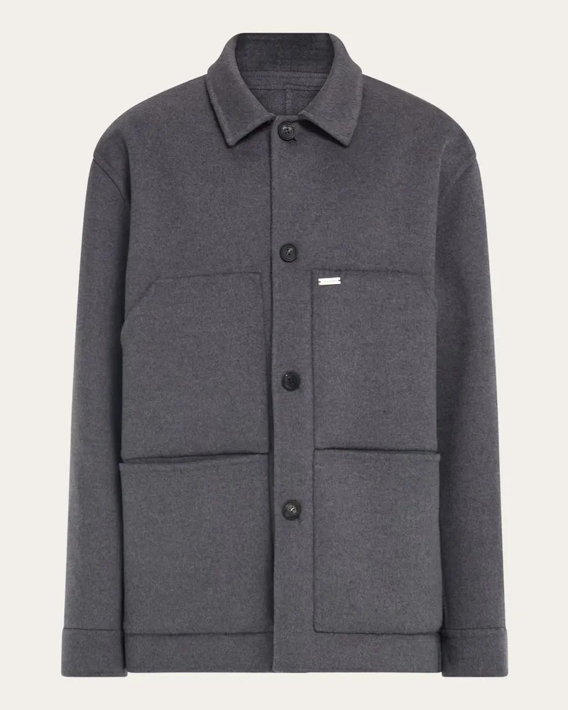 Ferragamo Herren Hemdjacke Grau Grau