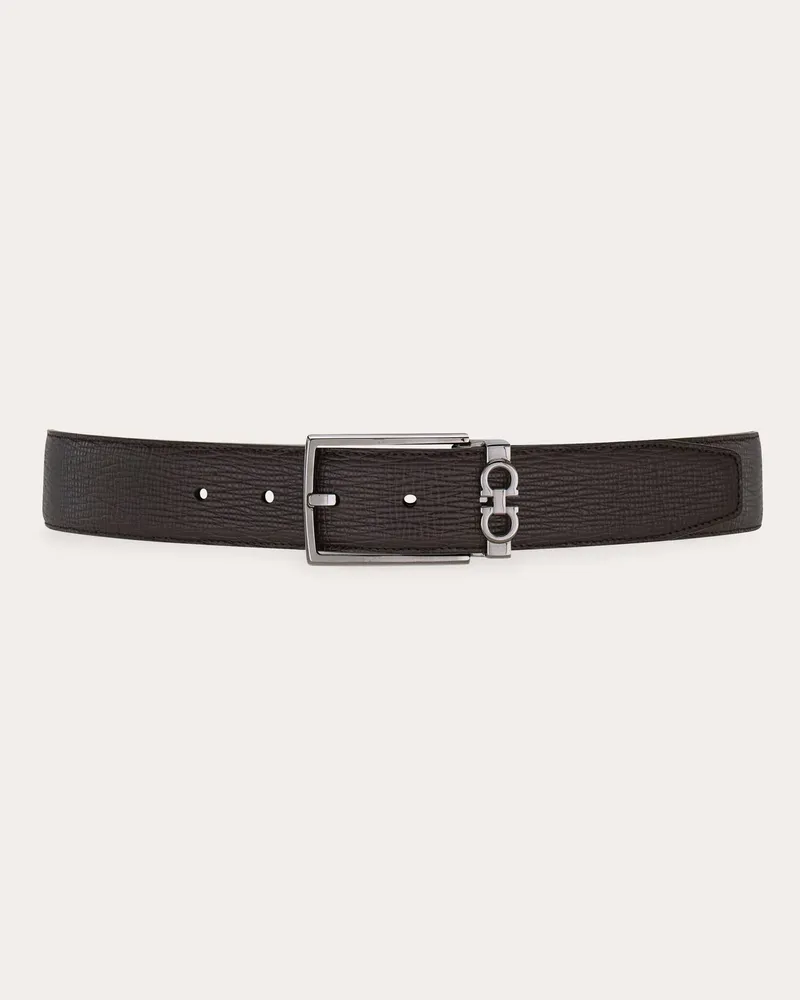 Ferragamo Herren Verstellbarer Gancini-Wendegürtel Braun Braun