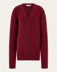 Ferragamo Oversize Strickjacke Rot