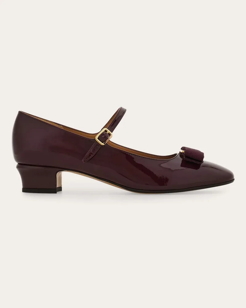 Ferragamo Damen Mary Jane mit Vara-Schleife Violett Größe Violett
