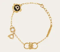 Damen Armband mit Gancini-Anhängern Gold