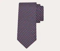 Herren Seidenkrawatte mit Dackel-Print Blau