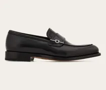 Herren Penny-Loafer mit Gancini-Ornament Schwarz Größe