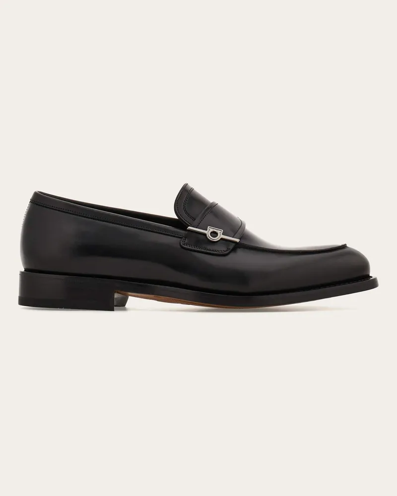 Ferragamo Herren Penny-Loafer mit Gancini-Ornament Schwarz Größe Schwarz