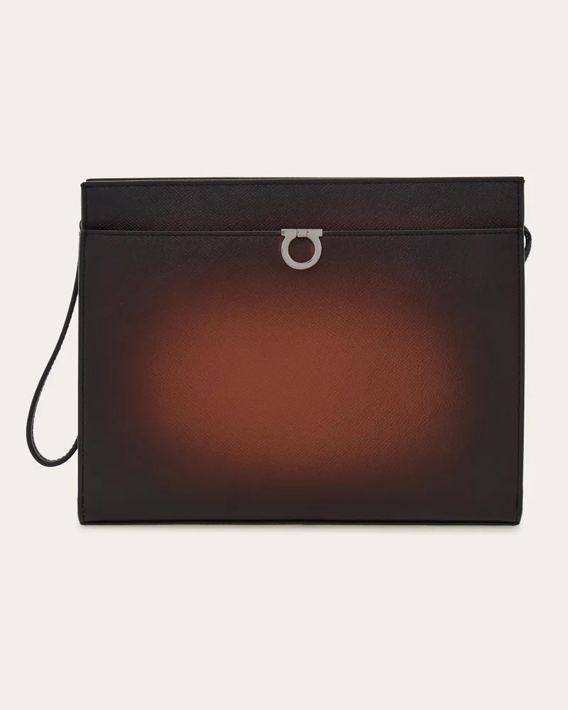 Ferragamo Herren Gancini Herrentasche Braun Braun