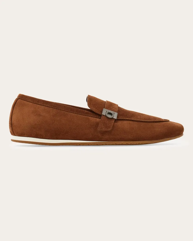 Ferragamo Herren Loafer mit Hug-Schnalle Braun Größe Braun