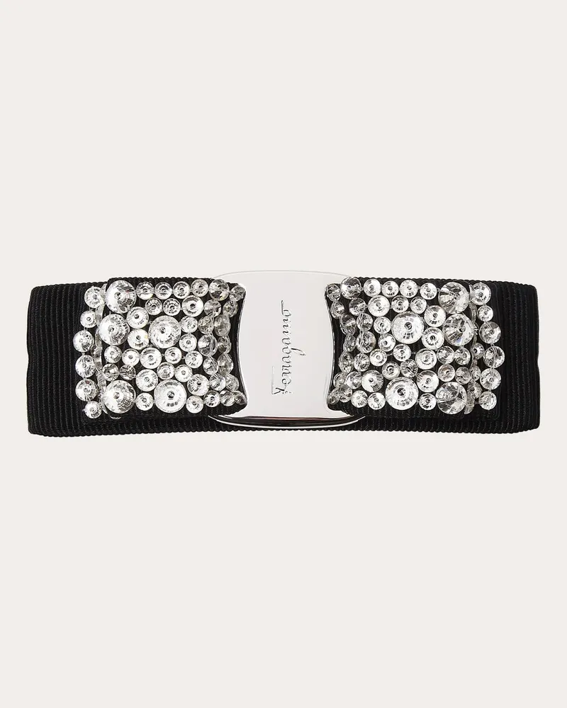 Ferragamo Damen Haarspange mit Vara-Schleife Schwarz Schwarz